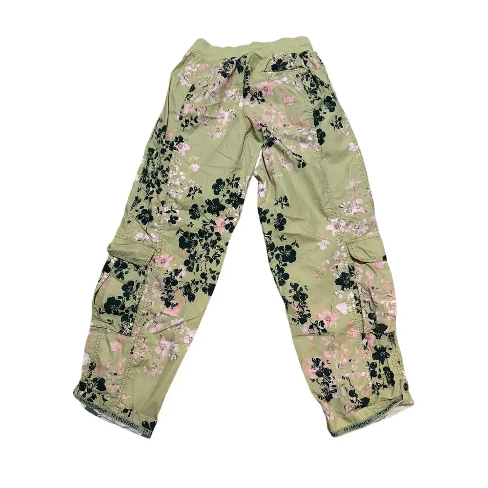 Free People FP Movement Mesmerize Floral Cargo Pants Size XS